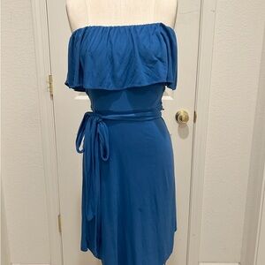 BCBGMaxAzria Strapless Blue Dress